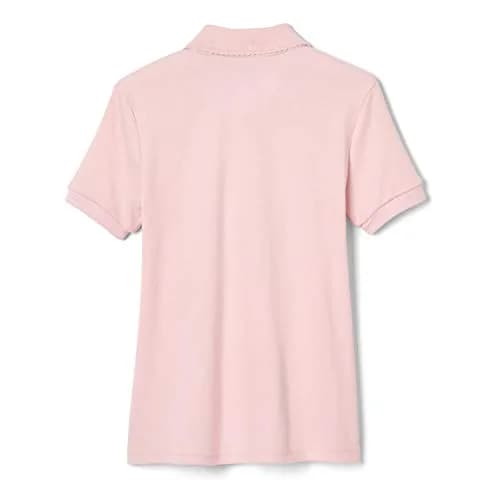 French Toast Girls' Picot Collar Polo Short Sleeve Shirt (Kids 4-5), Pink | School Uniform Style with Feminine Details thumbnail 6