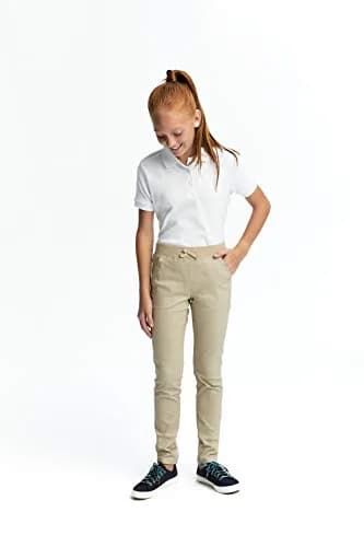 French Toast Girls' Plus Sized Short Sleeve Polo with Picot Collar, White, 14-16 Plus | School Uniform Style with Feminine Details thumbnail 2