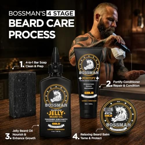 Bossman Jelly Beard Oil Gold Scent 118ml (4 oz) | Thicker Formula for Fuller, Healthier Beard thumbnail 8