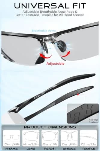 ATTCL Polarized Sunglasses Men Al-Mg Metal UV400 | Lightweight, Durable & UV Protection (70-120 chars) thumbnail 7