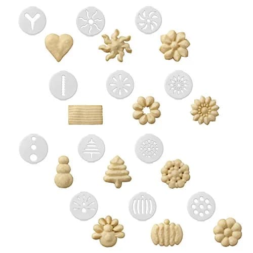 Wilton Simple Success Cookie Press with 13 Discs | Ergonomic Handle, Clear Barrel, Versatile Shapes thumbnail 3