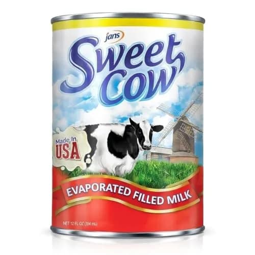 Jans Sweet Cow Evaporated Dairy Milk 164.4 ml (13.7 Fl Oz) Pack of 12 | Rich & Creamy Taste for Cooking, Baking, Coffee & Tea thumbnail 2