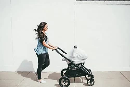 Copper Pearl Nursing Cover for Breastfeeding – Multi-Use Car Seat Canopy, Stroller Shade & Wrap, Everest (73cm x 63cm x 0.5cm) thumbnail 5