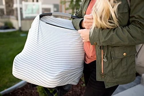 Copper Pearl Nursing Cover for Breastfeeding – Multi-Use Car Seat Canopy, Stroller Shade & Wrap, Everest (73cm x 63cm x 0.5cm) thumbnail 8
