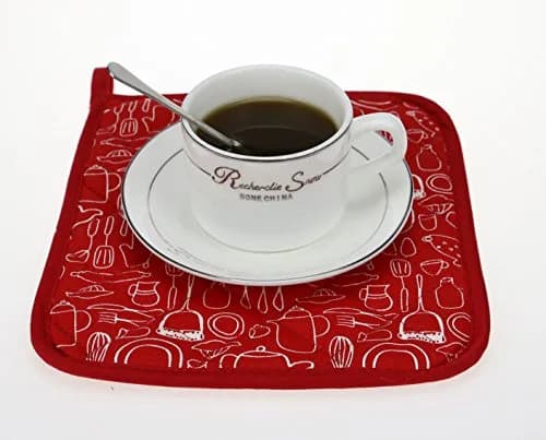 Lifaith Cotton Pot Holder Set 8x8-Inch | Heat Resistant Kitchen Accessory thumbnail 2