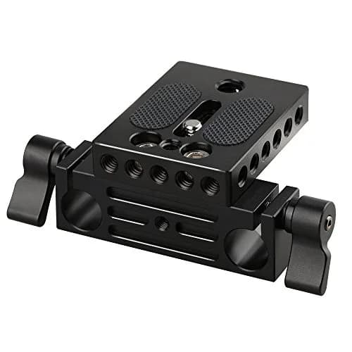 CAMVATE Camera Baseplate with 15mm Railblock & 1/4"-20 Screw | 18.3 cm (7.2 in) Length thumbnail 1