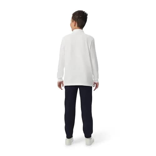 French Toast Boys' Pique Polo School Uniform Shirt with Long Sleeves, Black, XL (14/16) | Breathable Cotton-Poly Blend for School thumbnail 5