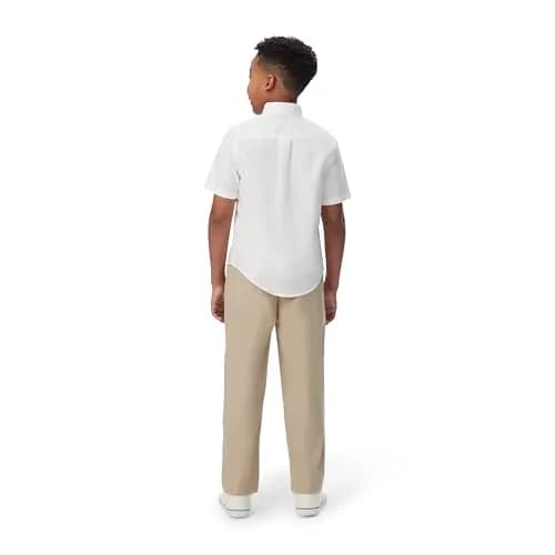 French Toast Boys' Short Sleeve Oxford Dress Shirt 14 Husky | Wrinkle-Free Cotton Blend for School & Casual Wear thumbnail 6