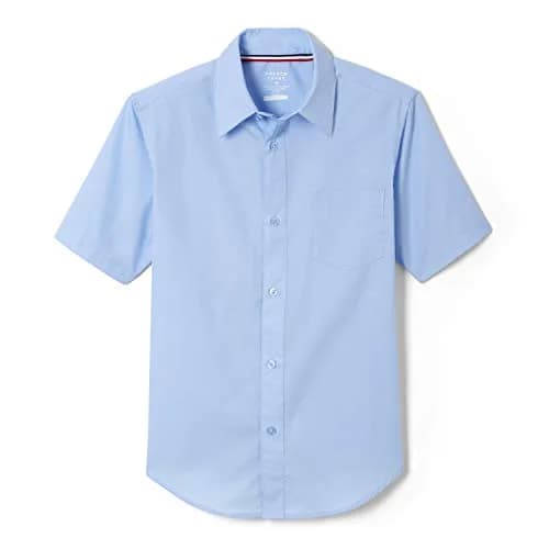 French Toast Boys' Short Sleeve Classic Poplin Dress Shirt Light Blue 16 | Breathable, Wrinkle-Free School Essential thumbnail 1