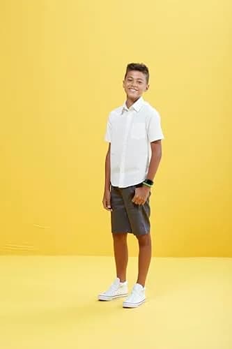 French Toast Boys' Short Sleeve Classic Poplin Dress Shirt Light Blue 16 | Breathable, Wrinkle-Free School Essential thumbnail 3