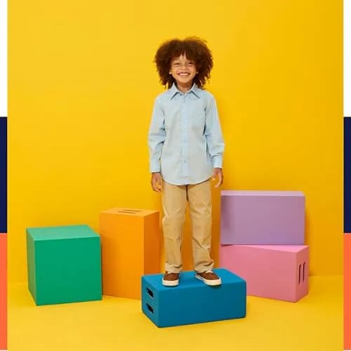 French Toast Boys' Classic Long Sleeve Dress Shirt Yellow 20 (55% Cotton, 45% Polyester) thumbnail 6