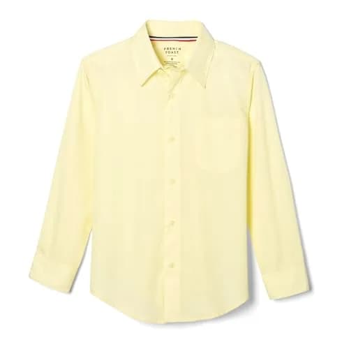 French Toast Boys' Classic Fit Long Sleeve Dress Shirt Yellow Size 16 | Wrinkle-Free Poplin for Uniforms thumbnail 1