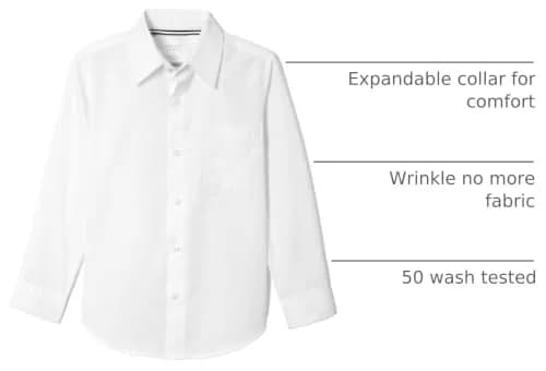 French Toast Boys' Expandable Collar Button Down Dress Shirt White 18 (45ml / 1.5oz) thumbnail 4