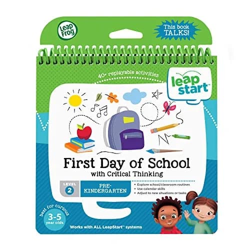 LeapFrog LeapStart First Day of School and Critical Thinking Book | Pre-Kindergarten Activity Book for School Readiness thumbnail 1