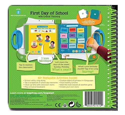 LeapFrog LeapStart First Day of School and Critical Thinking Book | Pre-Kindergarten Activity Book for School Readiness thumbnail 2