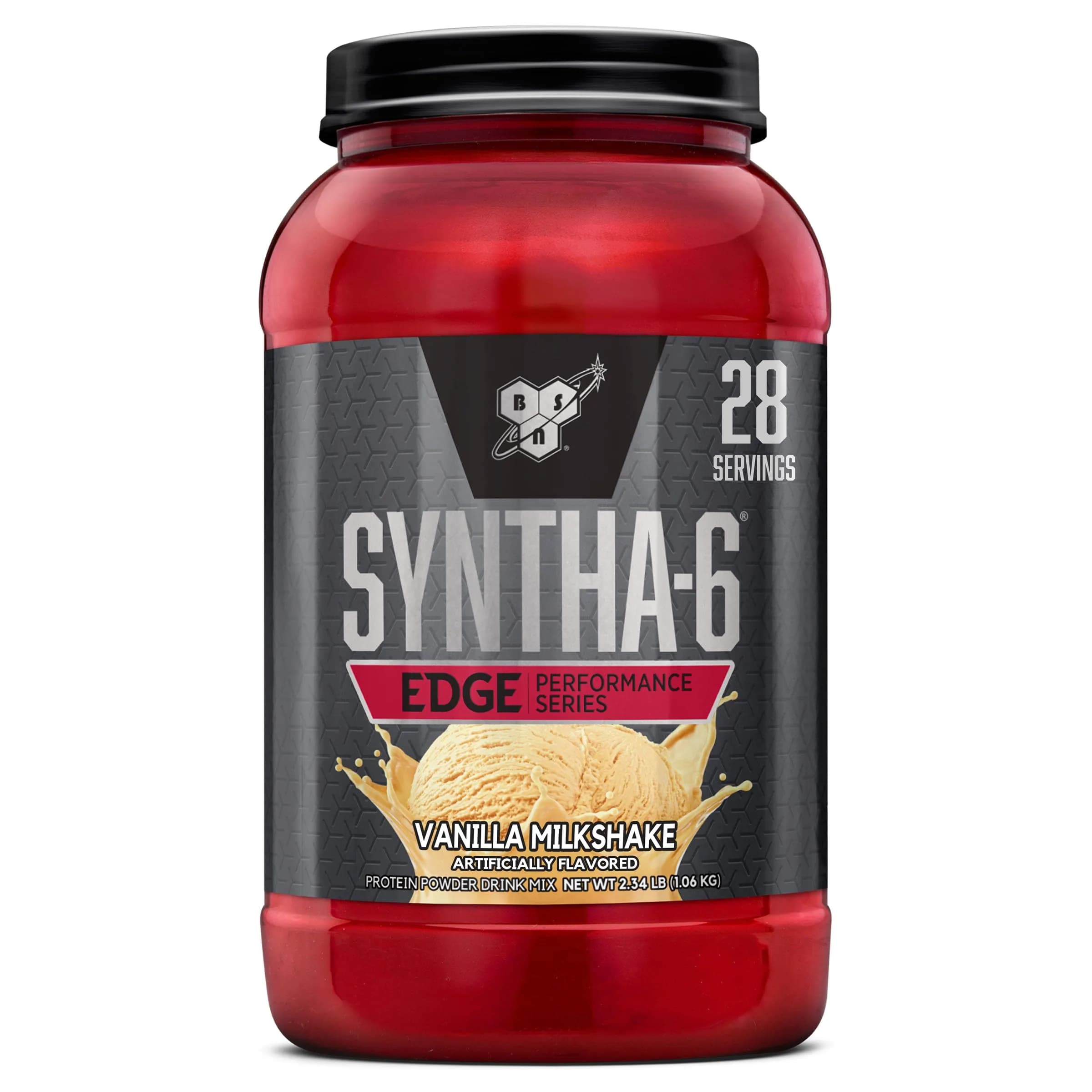 BSN Syntha-6 Edge Protein Powder Strawberry Milkshake 1.06 kg (2.34 lb) | Low Sugar, 24g Protein Matrix — Vanilla Ice Cream