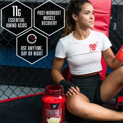 BSN SYNTHA-6 Edge Protein Powder, Strawberry Milkshake, 4.01 Pound | Low Sugar, Supports Recovery thumbnail 6