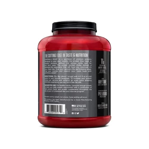 BSN SYNTHA-6 Edge Protein Powder, Strawberry Milkshake, 4.01 Pound | Low Sugar, Supports Recovery thumbnail 9