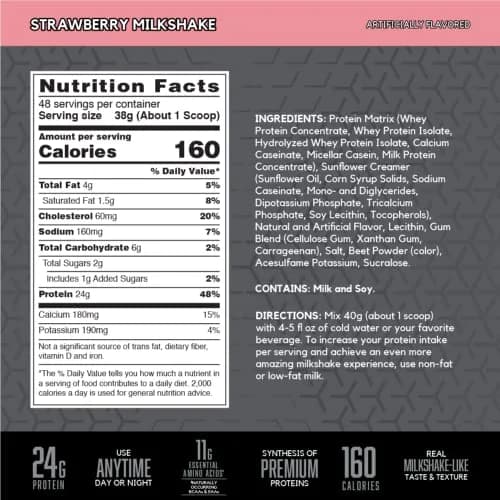 BSN SYNTHA-6 Edge Protein Powder, Strawberry Milkshake, 4.01 Pound | Low Sugar, Supports Recovery thumbnail 2