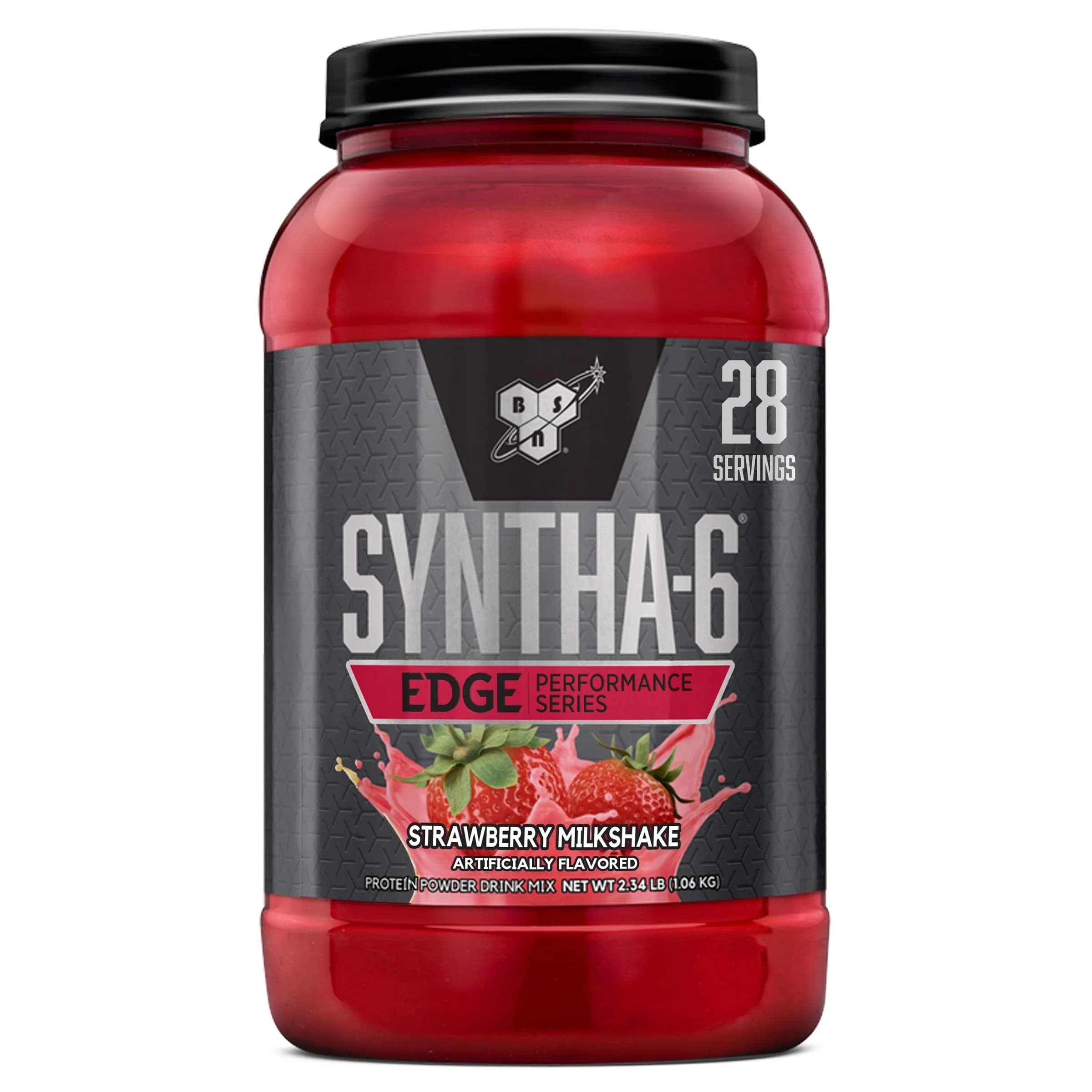 BSN Syntha-6 Edge Protein Powder Strawberry Milkshake 1.06 kg (2.34 lb) | Low Sugar, 24g Protein Matrix - main product image