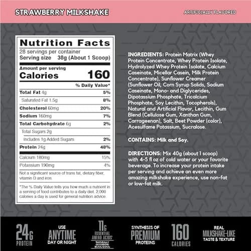 BSN Syntha-6 Edge Protein Powder Strawberry Milkshake 1.06 kg (2.34 lb) | Low Sugar, 24g Protein Matrix thumbnail 3
