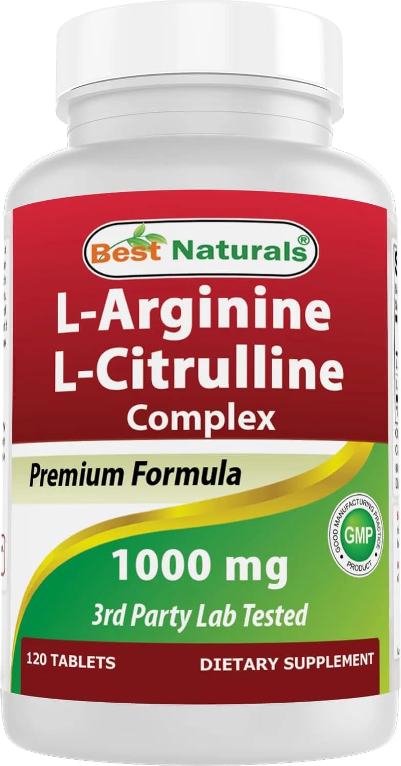 Best Naturals Arginine Citrulline Complex 1000 Mg 120 Tablets | Amino Acid Supplement for Muscle Metabolism — Tablet