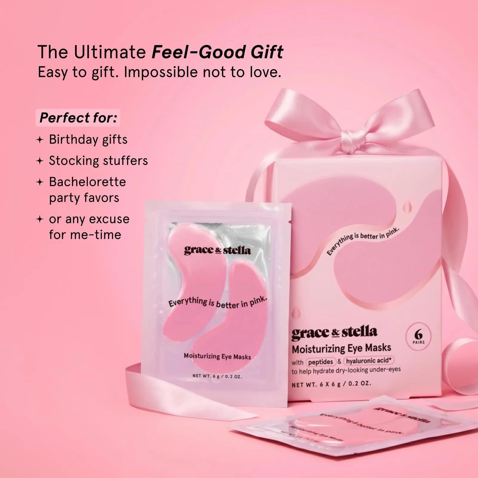 grace & stella Pink Under Eye Mask | 24 Pairs for Dark Circles & Puffy Eyes - view 9