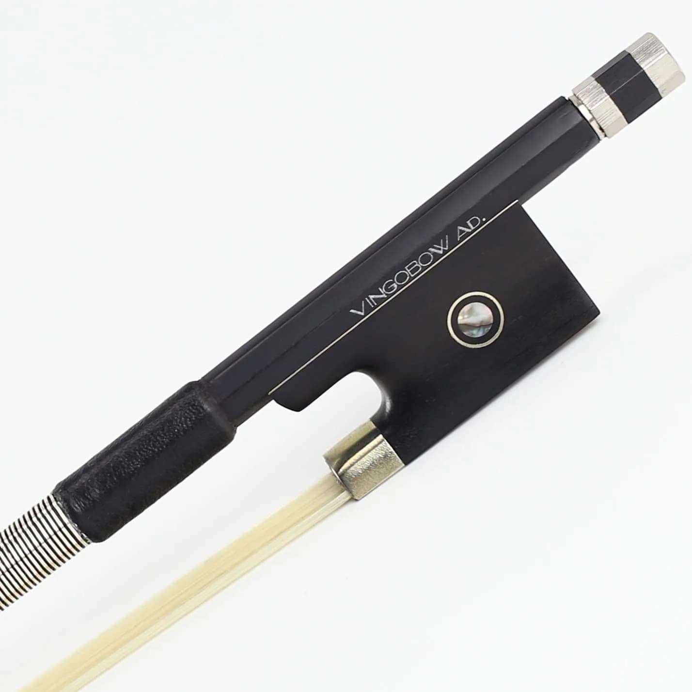 VINGOBOW 1/8 Size Carbon Fiber Violin Bow with Mongolian Horsehair | Straight Stick, Balanced Tone, 52cm (20.5in) — White