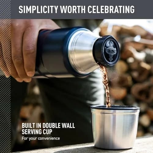THERMOS Stainless King Vacuum-Insulated Beverage Bottle 68oz | Keeps Hot/Cold 24h, Matte Steel thumbnail 3
