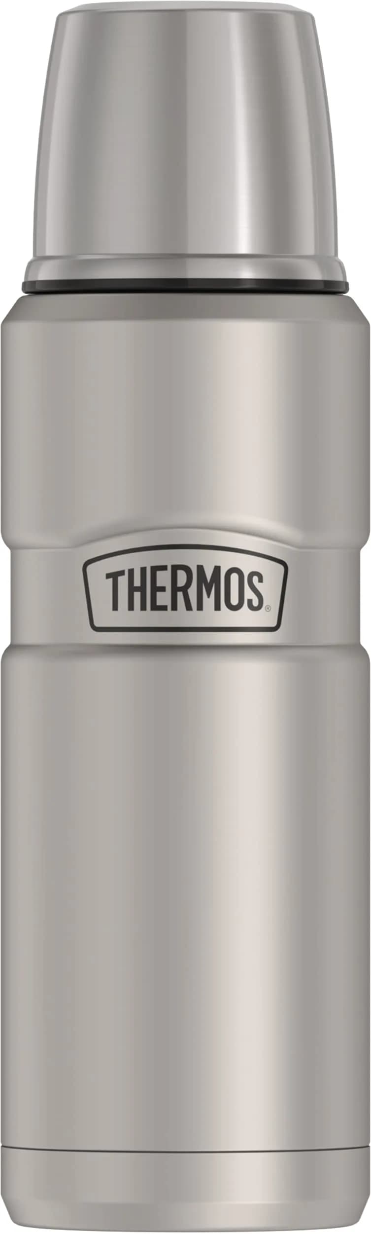THERMOS Stainless King Vacuum-Insulated Compact Bottle 590ml (16 Ounce) | Hot 18 Hrs, Cold 24 Hrs — Stainless