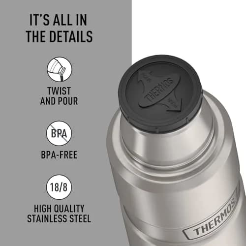 THERMOS Stainless King Compact Bottle 591ml (16 Ounce) | Keeps Drinks Hot 18 Hrs, Cold 24 Hrs thumbnail 5