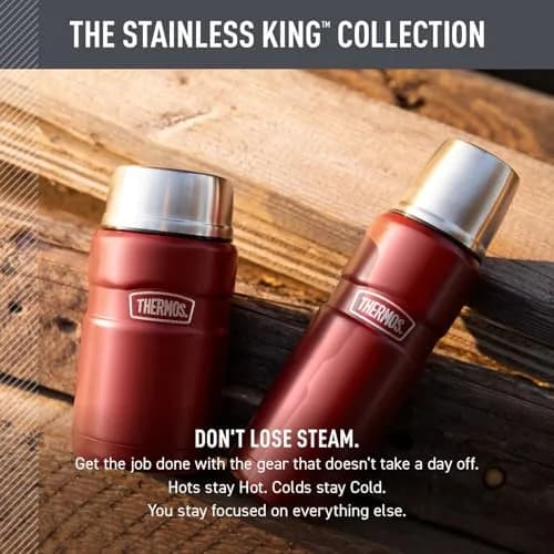 THERMOS Stainless King Compact Bottle 591ml (16 Ounce) | Keeps Drinks Hot 18 Hrs, Cold 24 Hrs thumbnail 7