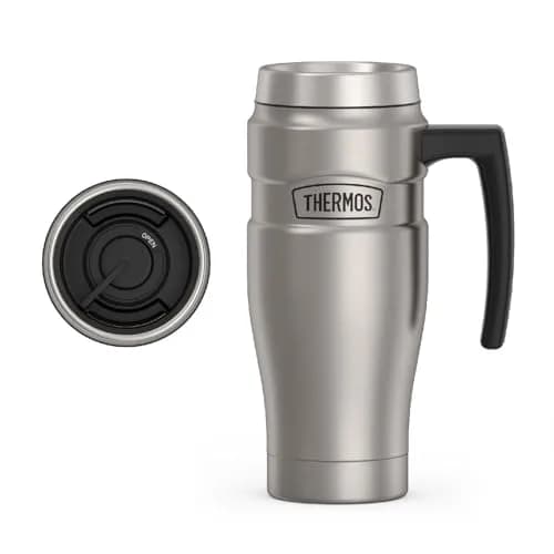 THERMOS Stainless King Vacuum-Insulated Travel Mug with Handle - 16oz (473ml) | Keeps Drinks Hot for 7 Hours, Cold for 18 Hours thumbnail 1