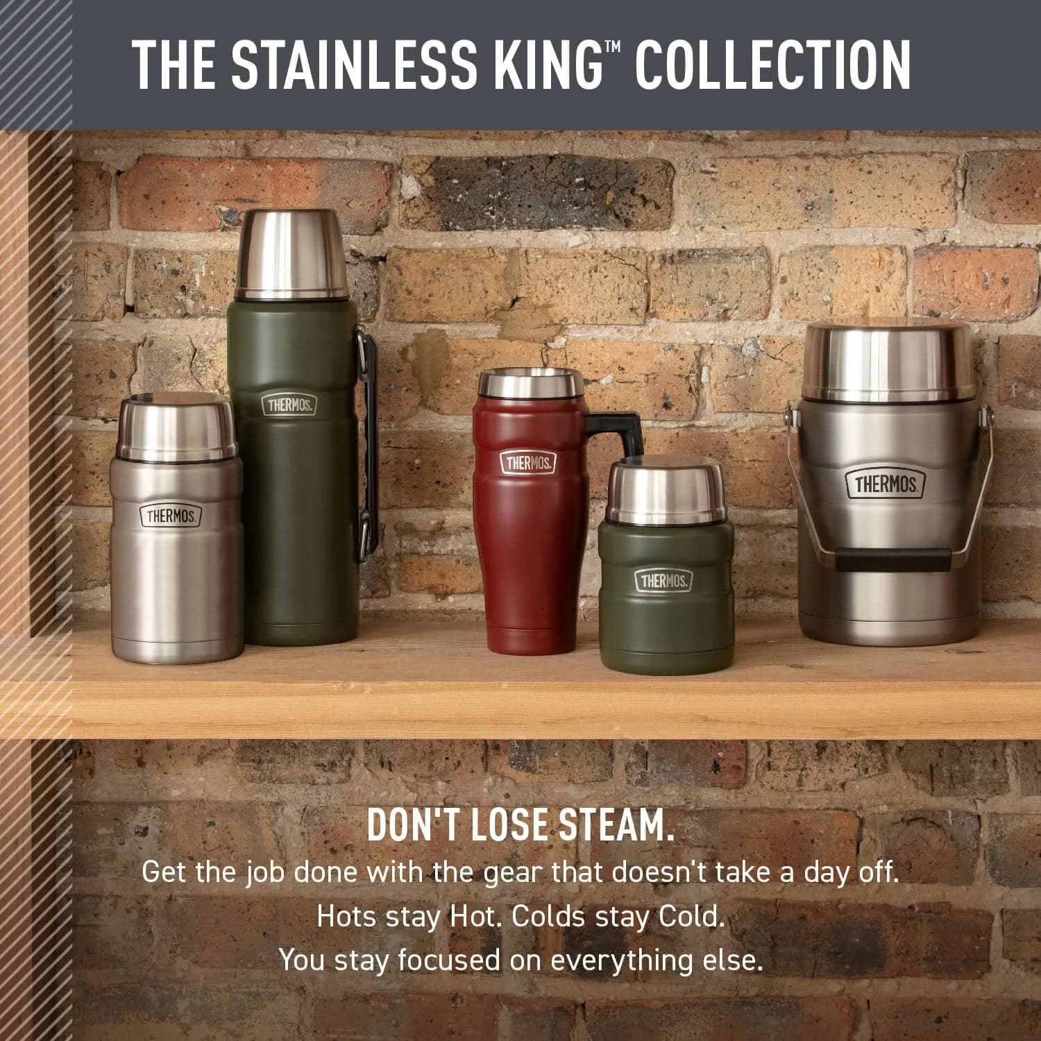 THERMOS Stainless King Vacuum-Insulated Travel Mug with Handle - 16oz (473ml) | Keeps Drinks Hot for 7 Hours, Cold for 18 Hours - view 6