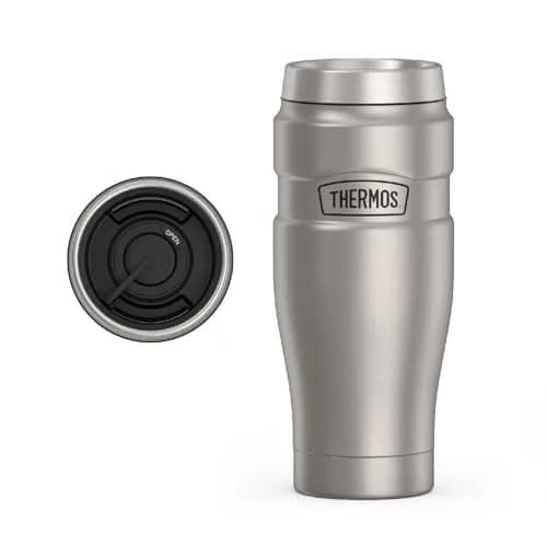 THERMOS Stainless King 16oz Travel Tumbler - Matte Steel thumbnail 1
