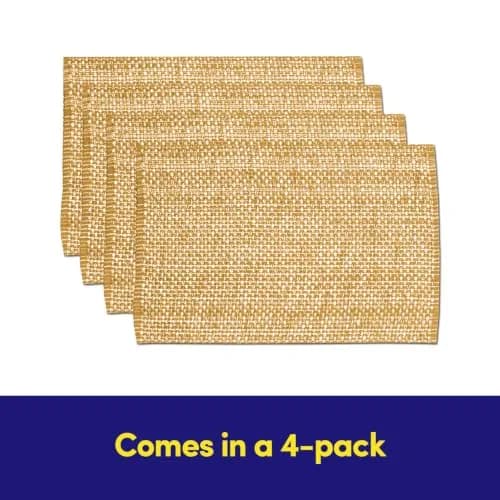 Sweet Home Collection 100% Cotton Placemats for Dining Room Rectangle 13" x 19" | Elegant Table Mat Set thumbnail 4