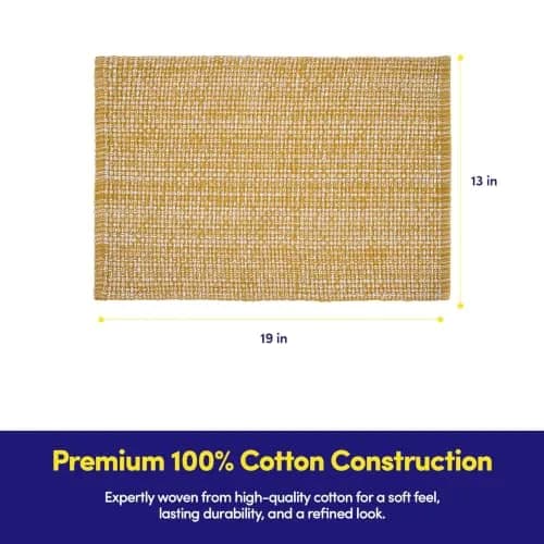 Sweet Home Collection 100% Cotton Placemats for Dining Room Rectangle 13" x 19" | Elegant Table Mat Set thumbnail 3