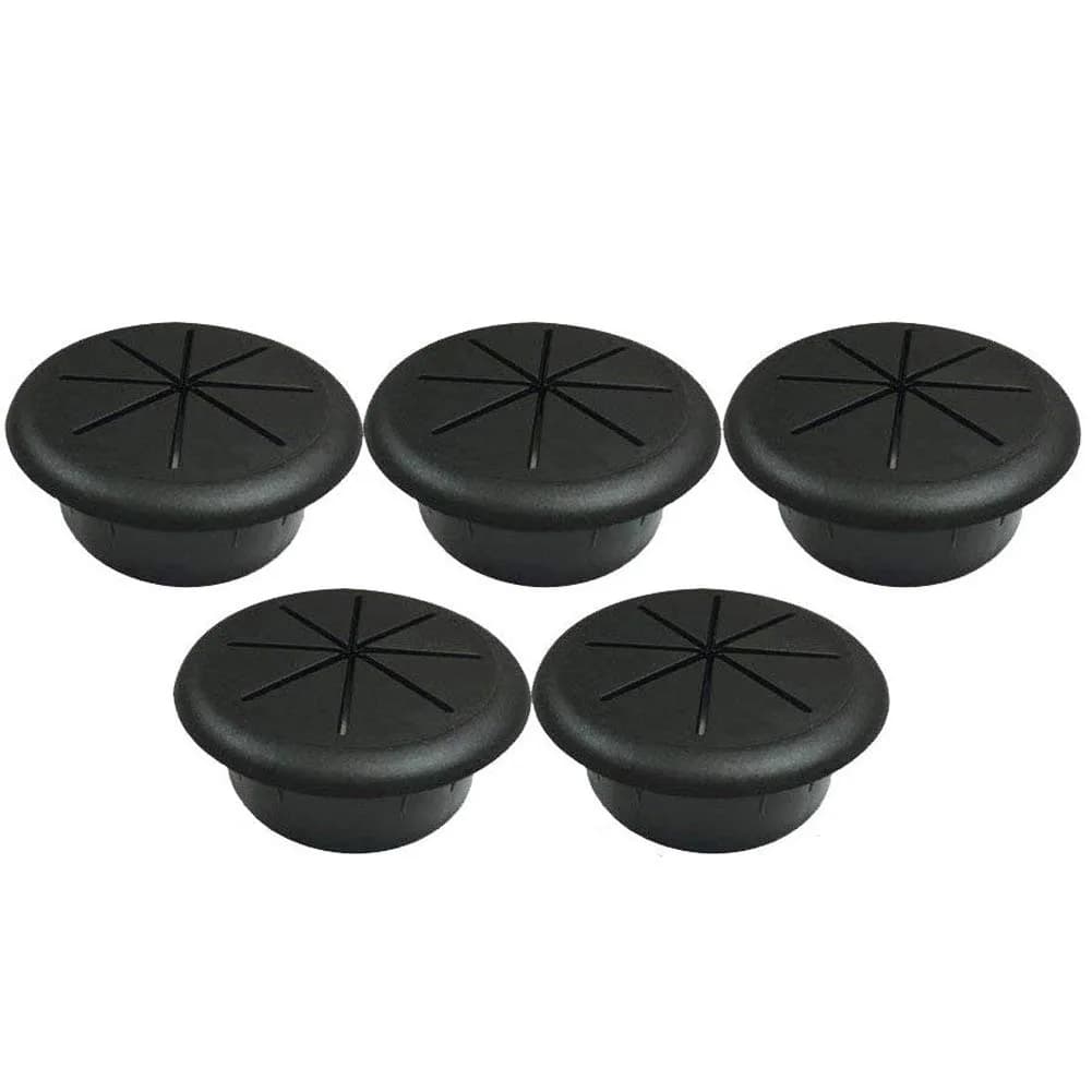 ANZESER Flexible Desk Grommet Black 2-3/8" (6cm) 3-Pack | Organizes Cables for Clean Desks - main product image