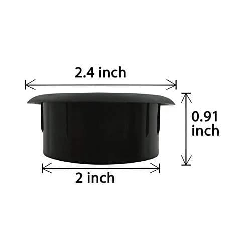 ANZESER Flexible Desk Grommet Black 2-3/8" (6cm) 3-Pack | Organizes Cables for Clean Desks thumbnail 4
