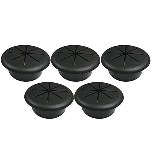 ANZESER Flexible Desk Grommet Black 2-3/8" (6cm) 3-Pack | Organizes Cables for Clean Desks thumbnail 1