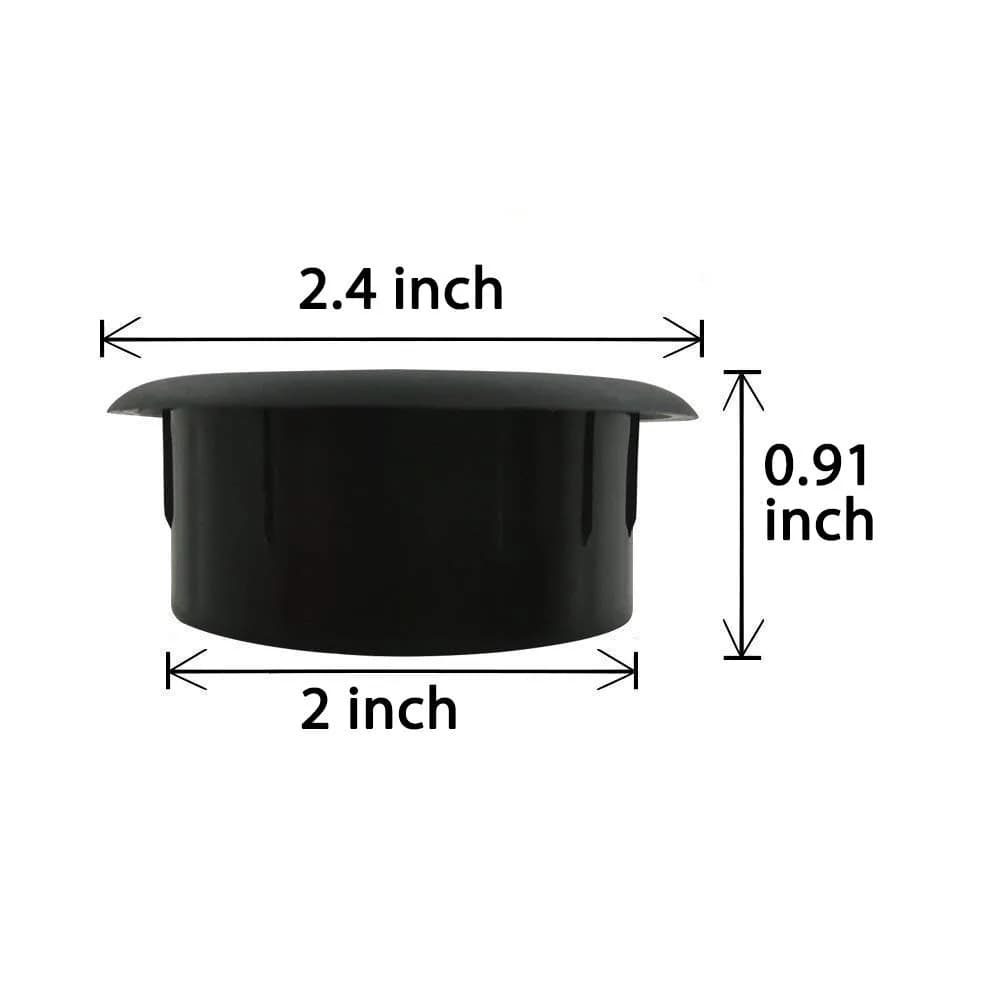 ANZESER Flexible Desk Grommet Black 2-3/8" (6cm) 3-Pack | Organizes Cables for Clean Desks - view 4
