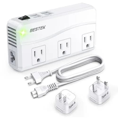 BESTEK Universal Travel Adapter 220V to 110V Converter | 7-in-1 Power Adapter for Worldwide Use thumbnail 1