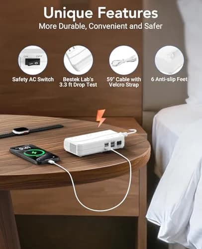 BESTEK Universal Travel Adapter 220V to 110V Converter | 7-in-1 Power Adapter for Worldwide Use thumbnail 4