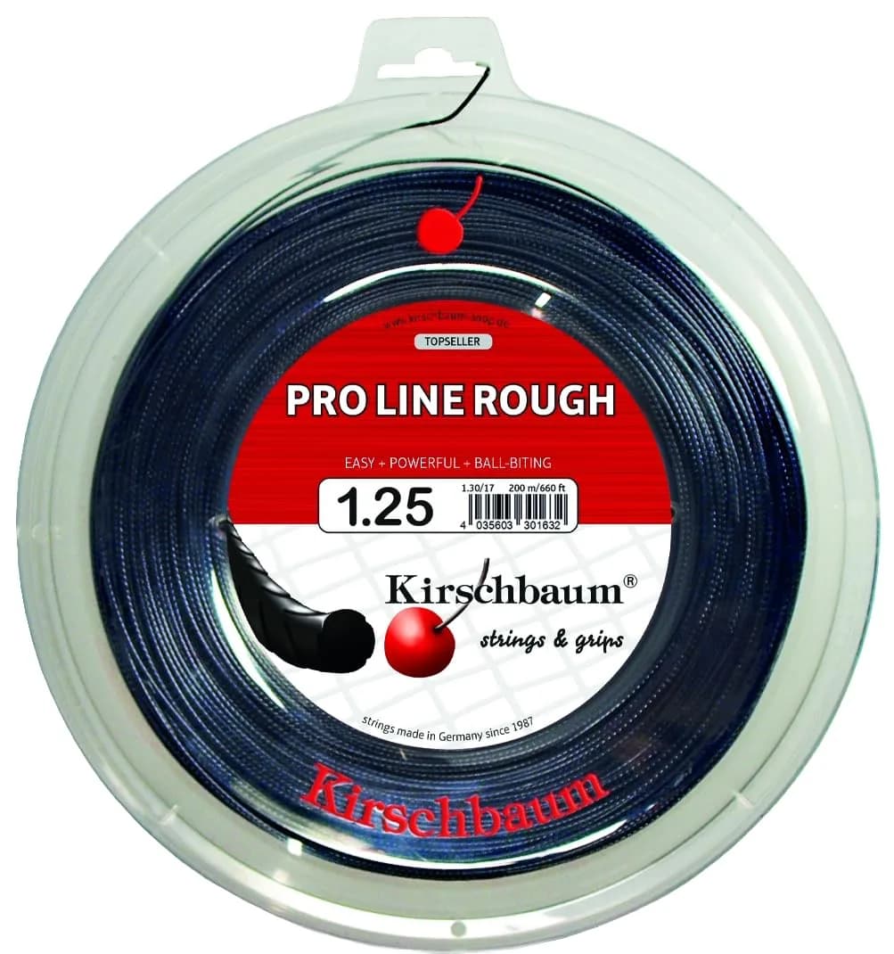 Kirschbaum Pro Line Rough Reel 1.25mm (17G) Black | Extreme Spin & Power for Tennis Players in India - main product image