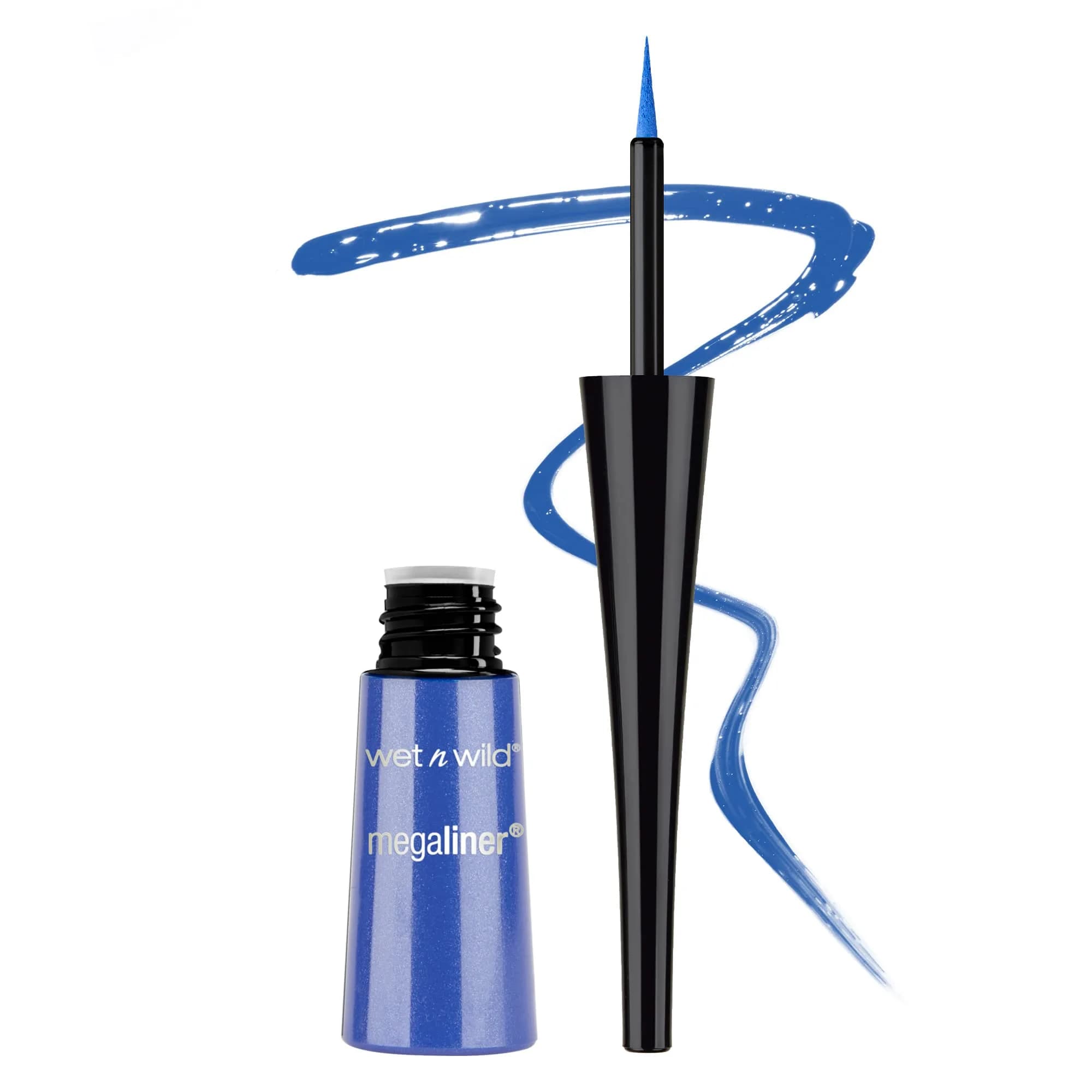 wet n wild MegaLiner Liquid Eyeliner Voltage Blue 4.4ml (0.15 Fl Oz) | Metallic Finish - main product image