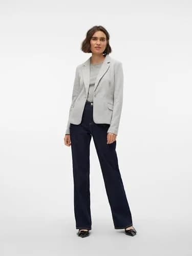 VERO MODA Julia Blazer EU 34 | Grey, Classic Fit, Long Sleeve, Button Closure thumbnail 4
