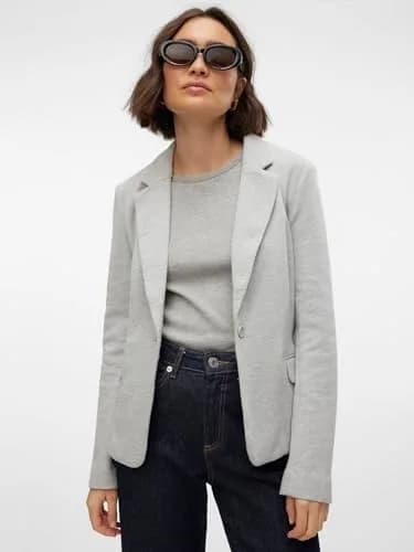 VERO MODA Julia Blazer EU 34 | Grey, Classic Fit, Long Sleeve, Button Closure thumbnail 5