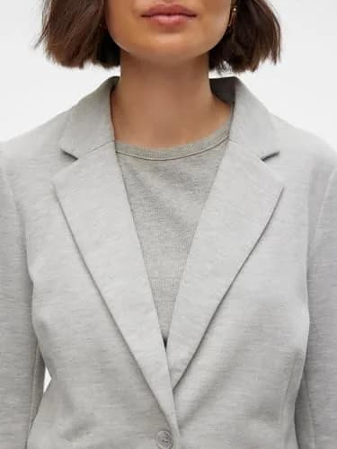VERO MODA Julia Blazer EU 34 | Grey, Classic Fit, Long Sleeve, Button Closure thumbnail 6