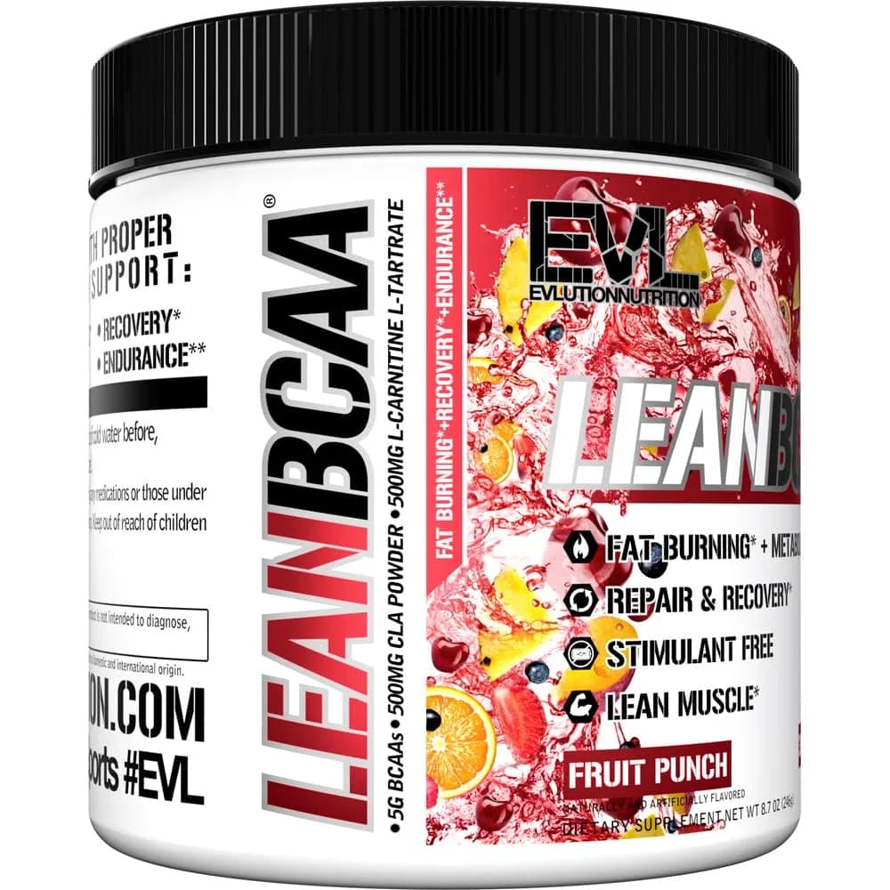 Evlution Lean BCAA Powder with CLA & Carnitine - Fruit Punch 267g (9.4 oz) | Supports Muscle Recovery & Fat Metabolism - view 5