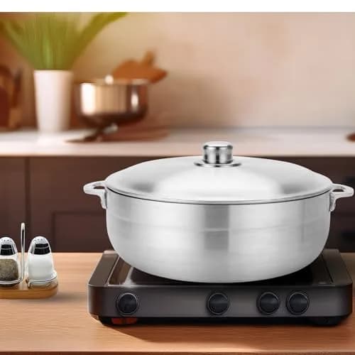 Alpine Cuisine 13-Quart Aluminum Caldero Pot | Heavy-Duty Dutch Oven for Large Family Meals, Stews & Rice thumbnail 6